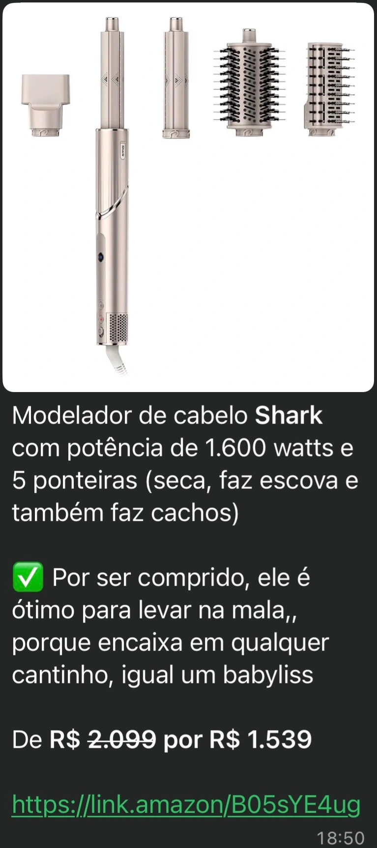 Modelador de cabelo Shark
