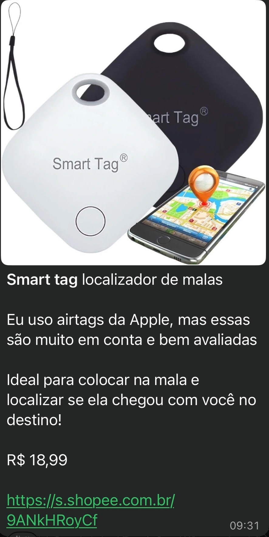 Smart tag localizador de malas